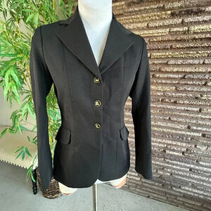Livery Foxwood Black Equestrian Horse Riding Competition Jacket Size 10